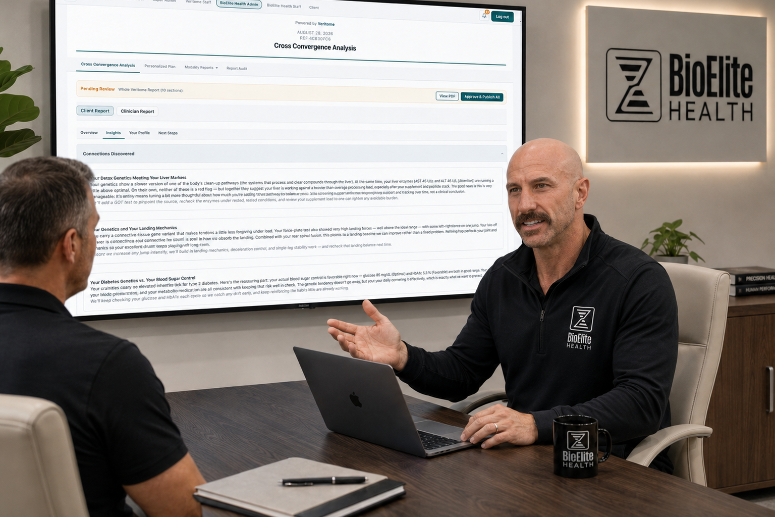 Connected wellness reporting after baseline testing